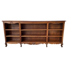French circa 1920 Oak Open Bookcase