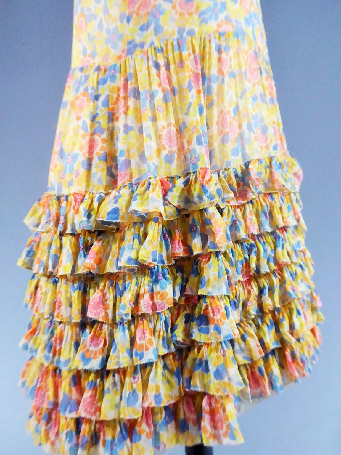 A French Callot Soeurs Couture Summer dress - Art Deco Period Circa 1925 For Sale 3