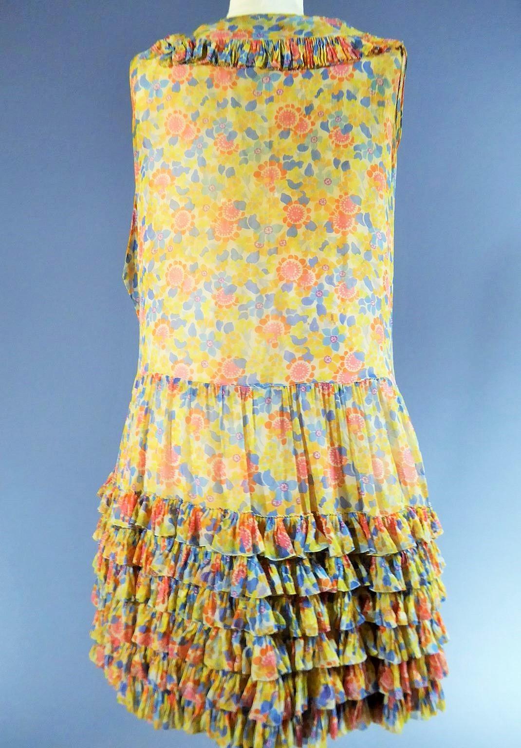 A French Callot Soeurs Couture Summer dress - Art Deco Period Circa 1925 For Sale 2