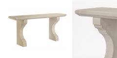 Custom French Limestone Neoclassical Style Indoor/Outdoor Wall Console Table