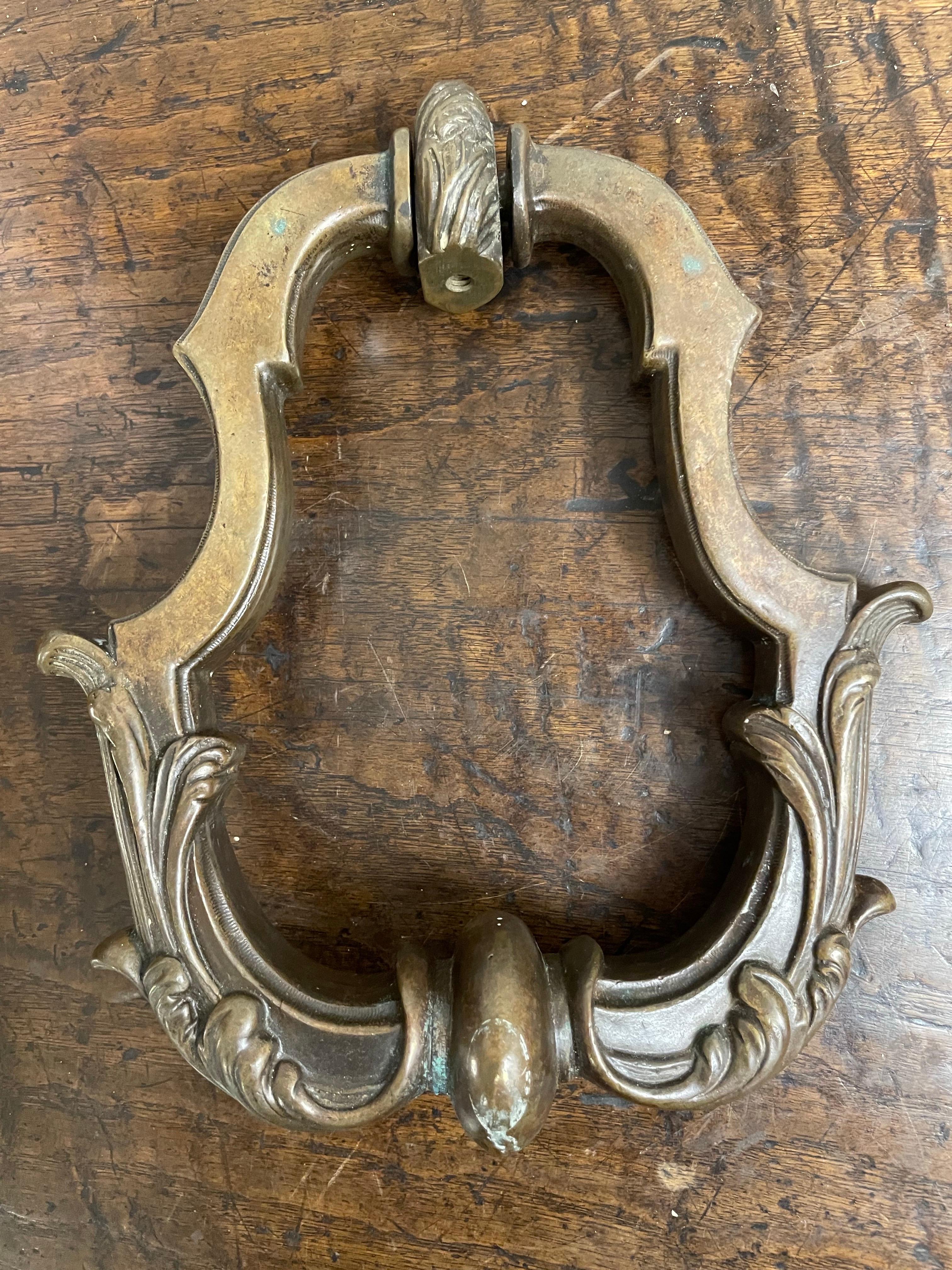 A French Cast Bronze Door Knocker, 19th Century

Provenance: Private Australian Collection.

Dimension:
Height: 22cm
Width: 18.5cm
Depth: 5cm