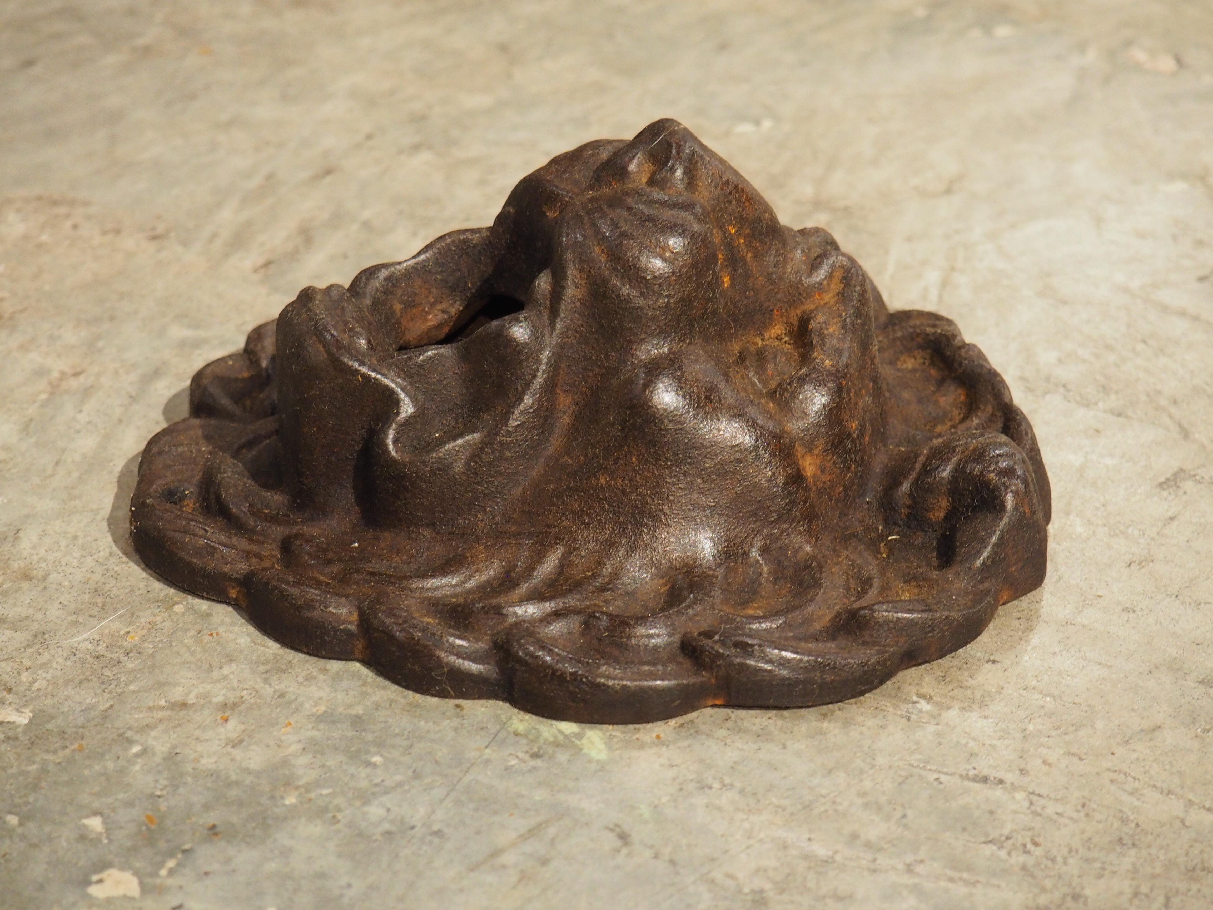 A French Cast Iron Lion Head Mascaron Fountain Spout, 20th Century 1