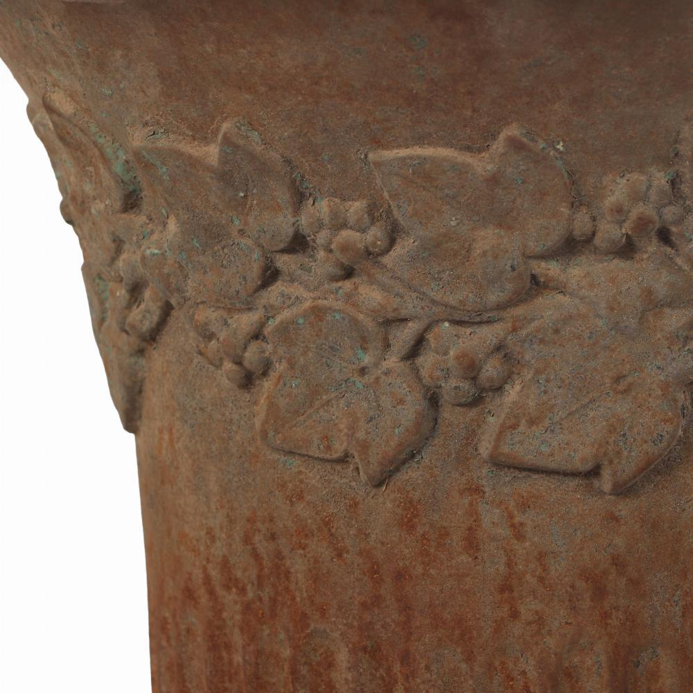 Cast A French cast iron table top urn, 19th C. For Sale