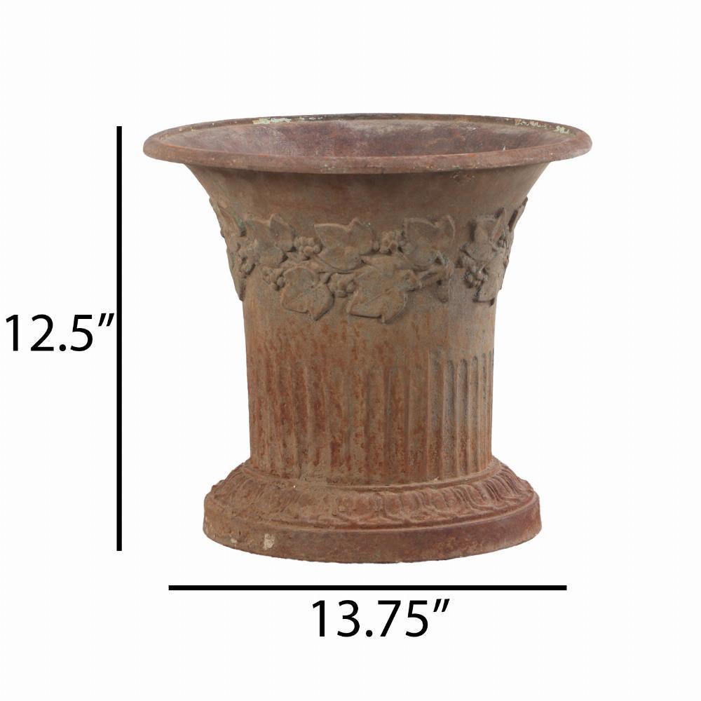 A French cast iron table top urn, 19th C. In Good Condition For Sale In Philadelphia, PA
