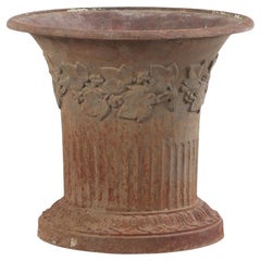 Antique A French cast iron table top urn, 19th C.