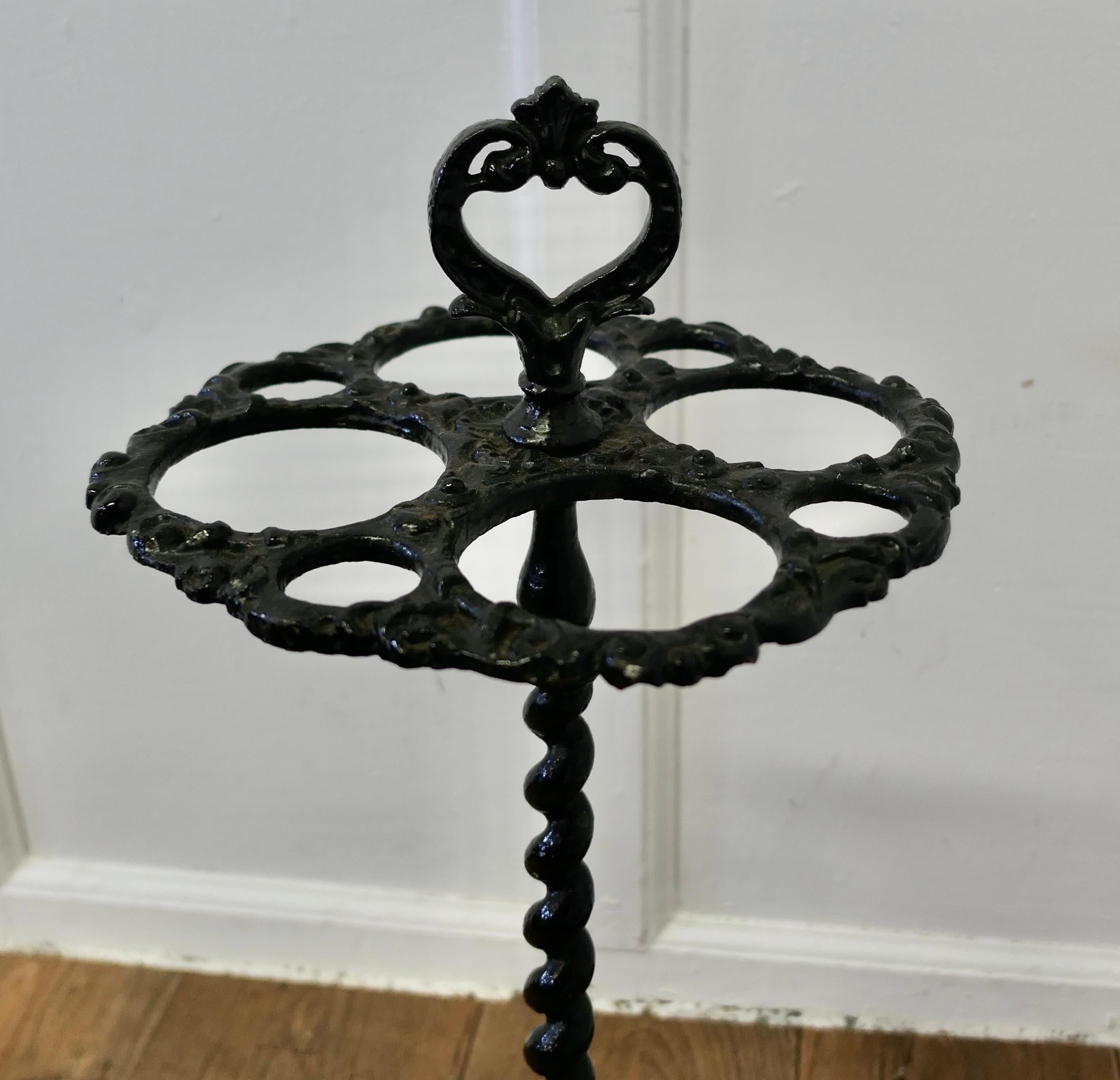 19th Century A French Cast Iron Walking Stick Stand or Umbrella Stand    For Sale