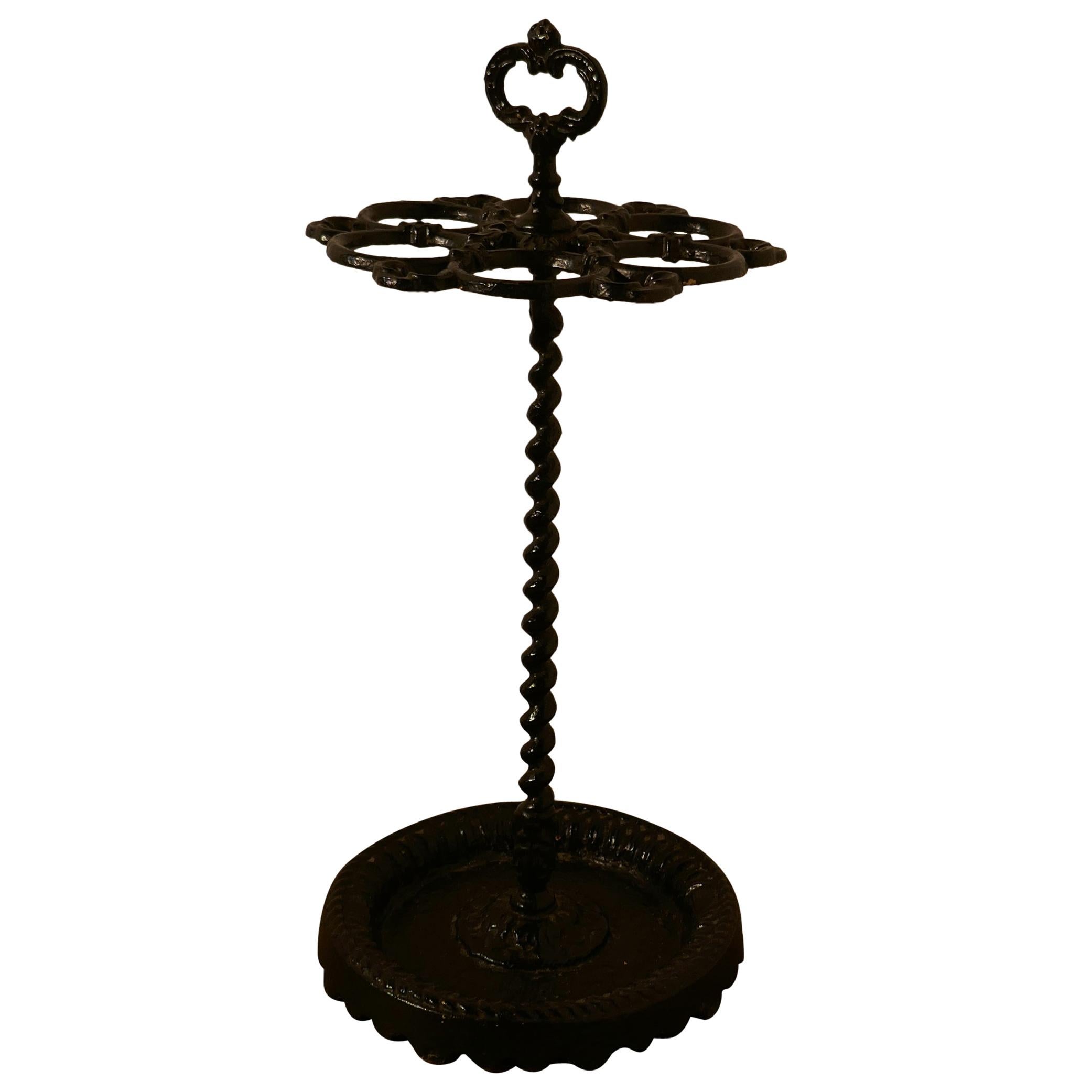 French Cast Iron Walking Stick Stand or Umbrella Stand