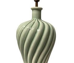 French Celadon Ceramic Lamp
