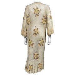 Französischer Couture-Abendmantel mit Perlenbesatz im Stil von Paul Poiret, um 1930