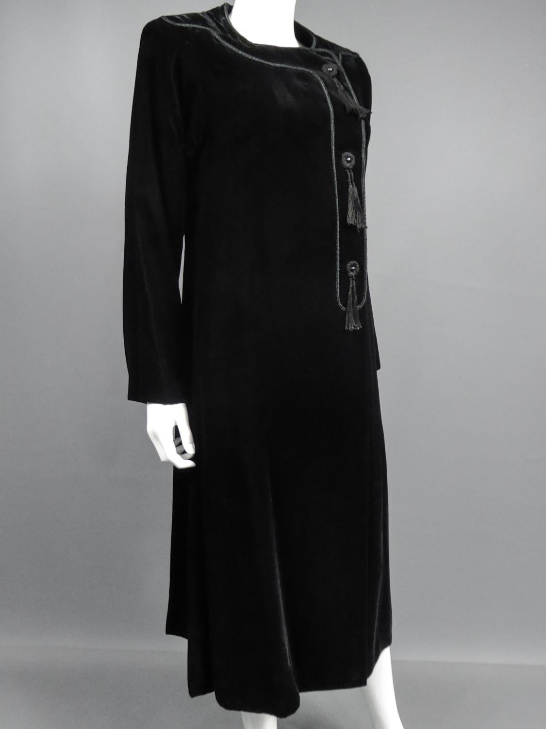 A french Couture Emanuel Ungaro Little Black Dress Number 4383-10-76 Circa 1976 For Sale 6