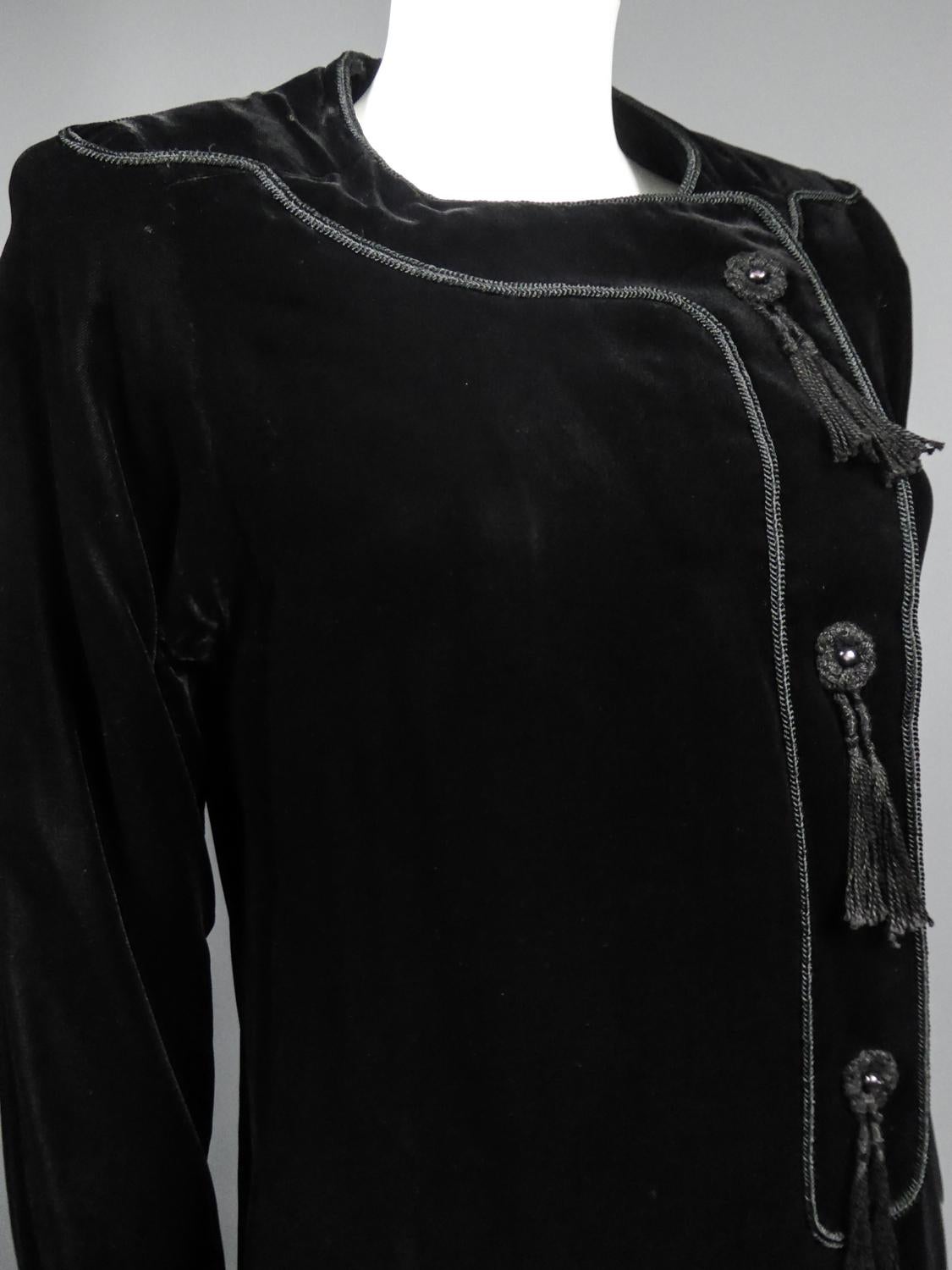 A french Couture Emanuel Ungaro Little Black Dress Number 4383-10-76 Circa 1976 For Sale 7