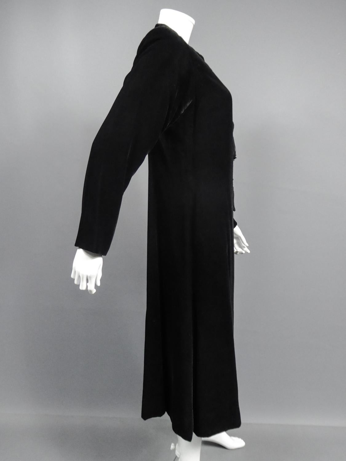 Emanuel Ungaro - Petite robe noire de haute couture française, numéro 4383-10-76, circa 1976 en vente 7