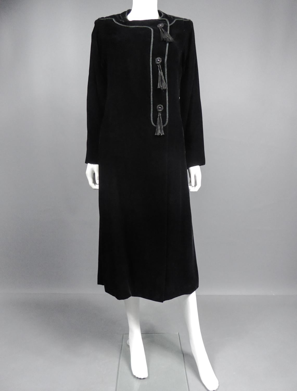 Emanuel Ungaro - Petite robe noire de haute couture française, numéro 4383-10-76, circa 1976 Bon état - En vente à Toulon, FR
