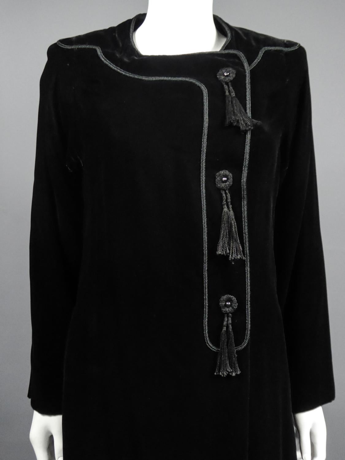 A french Couture Emanuel Ungaro Little Black Dress Number 4383-10-76 Circa 1976 For Sale 1