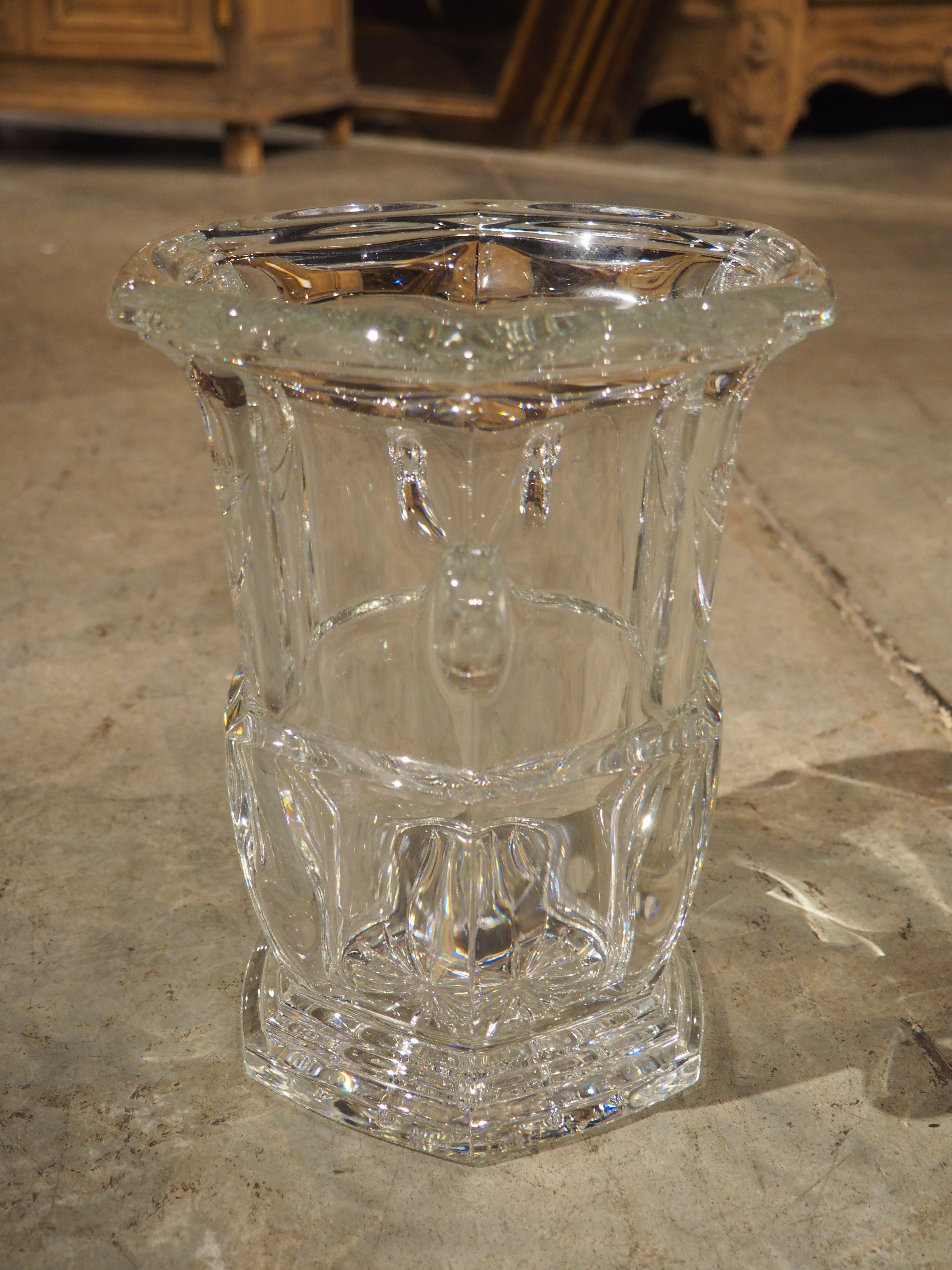 A French Crystal Champagne Bucket with Escutcheon 6