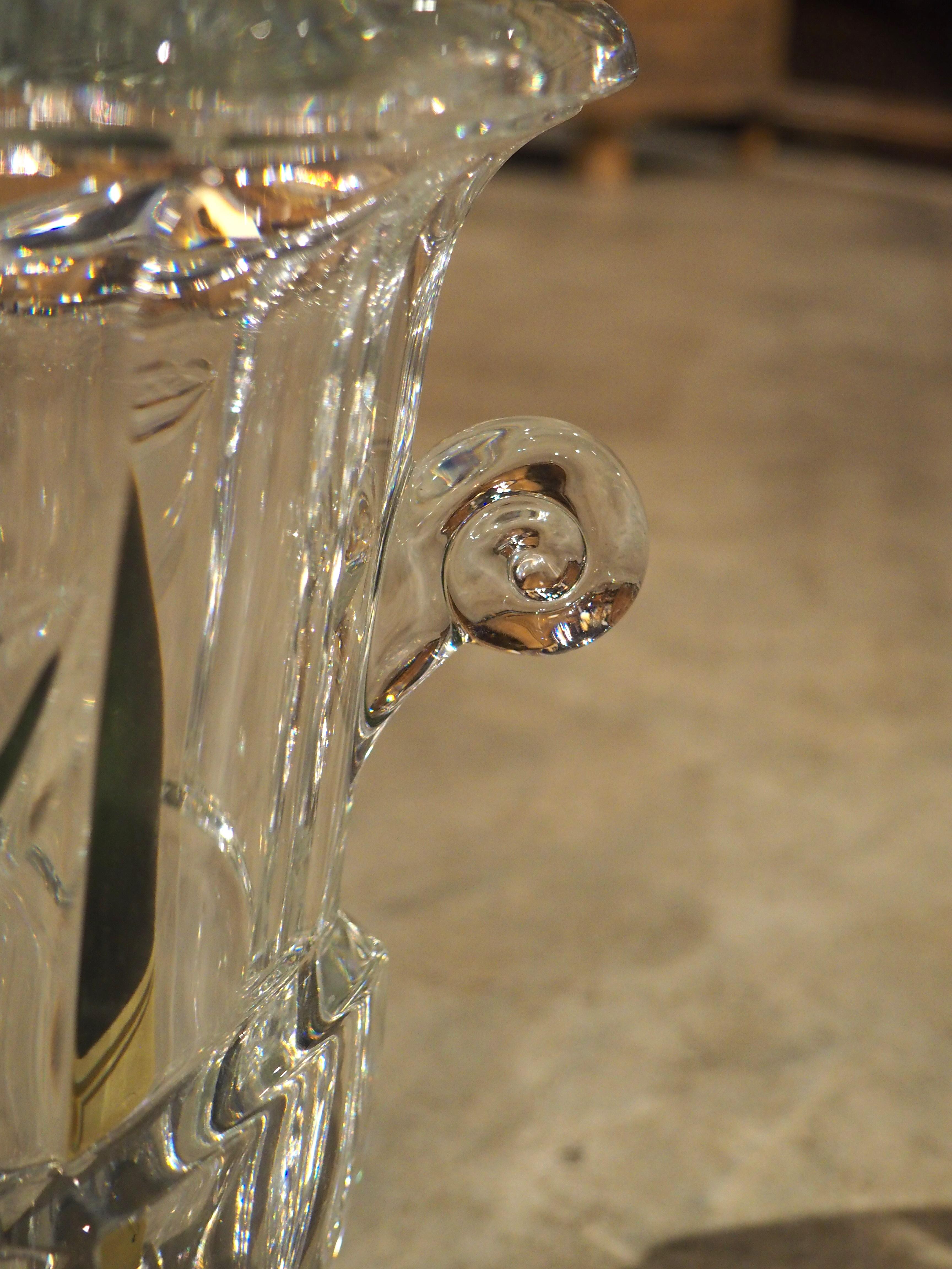 A French Crystal Champagne Bucket with Escutcheon 1
