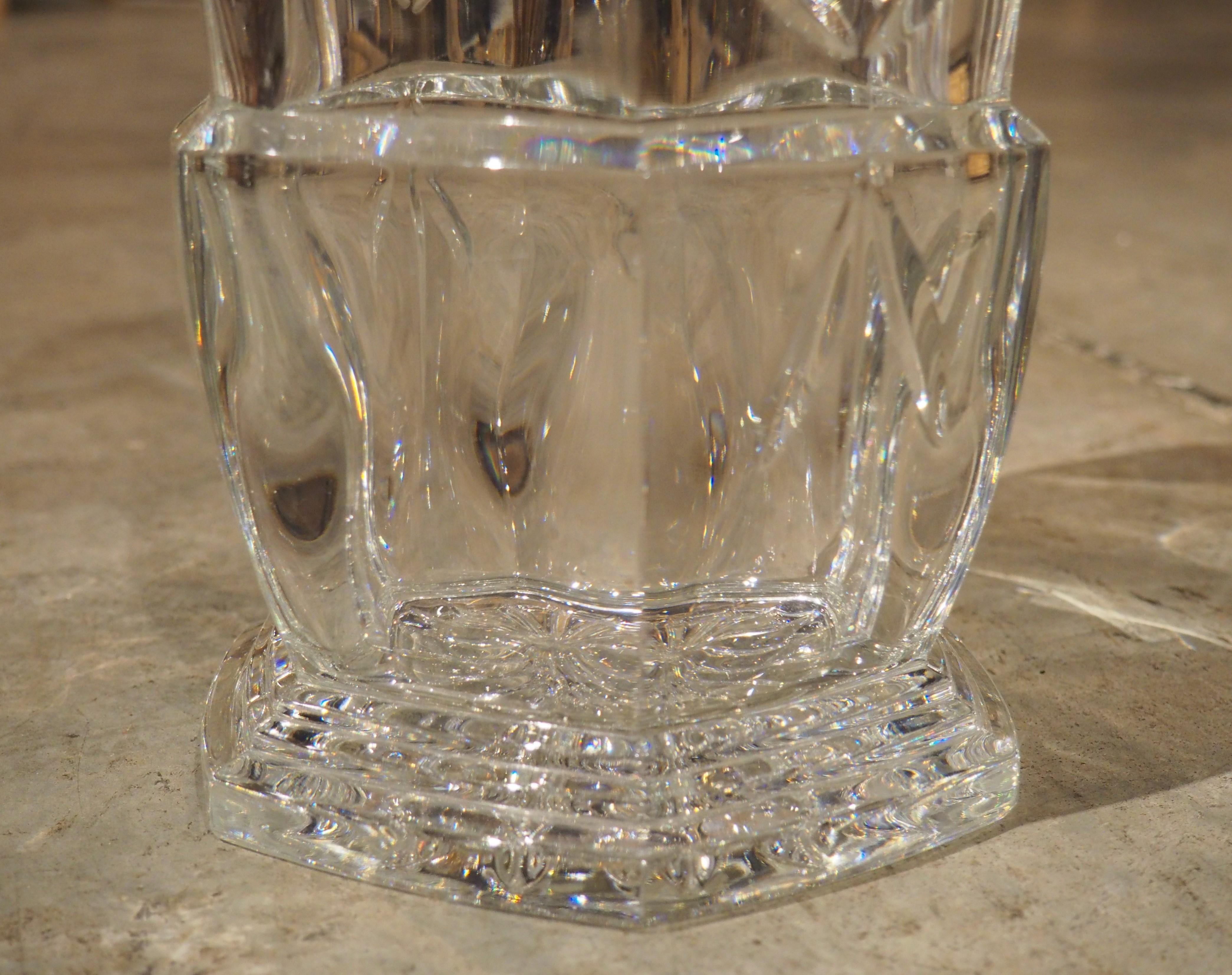 A French Crystal Champagne Bucket with Escutcheon 3