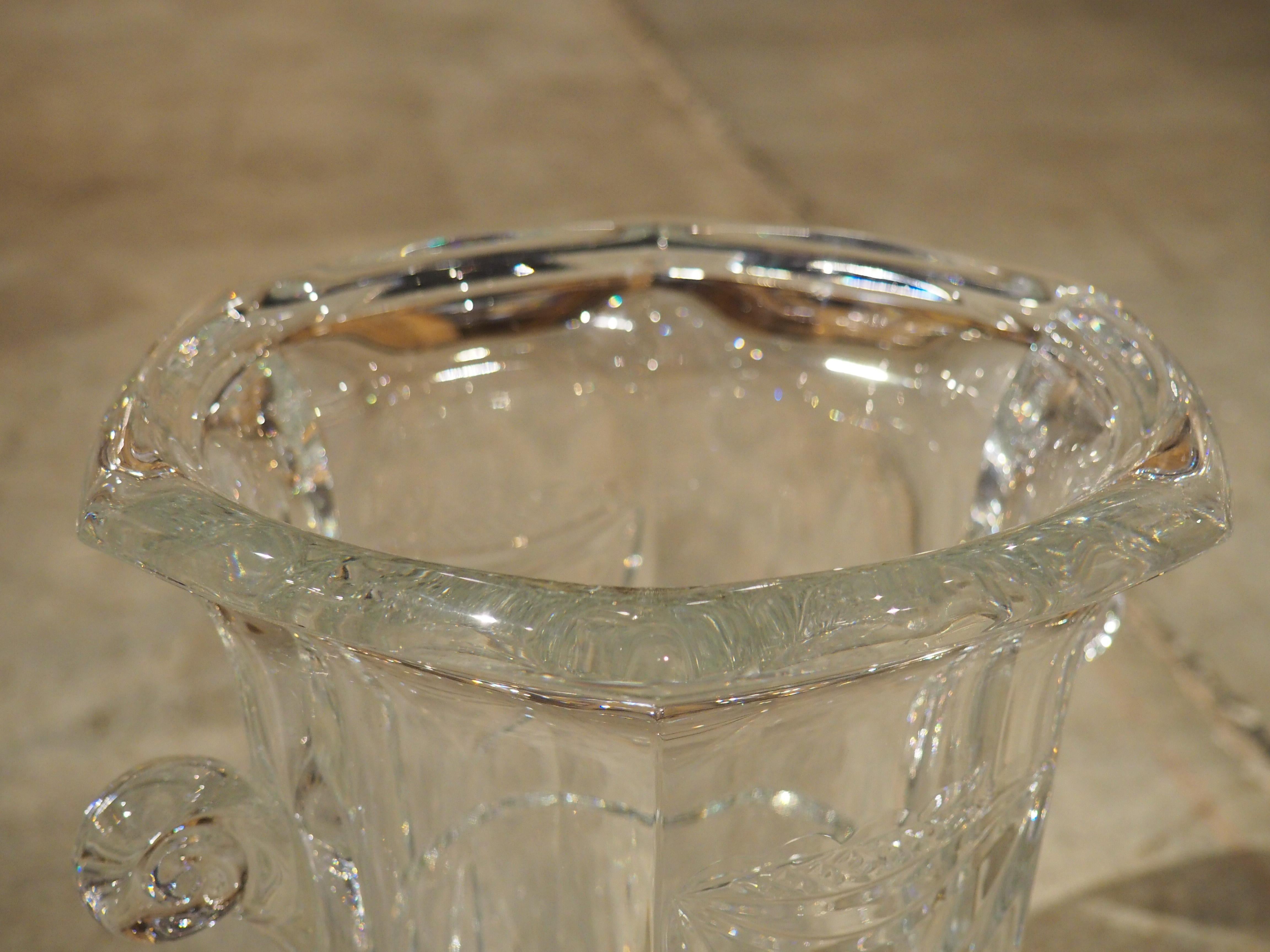A French Crystal Champagne Bucket with Escutcheon 5