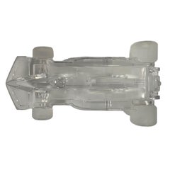 Escultura de coche de carreras "Grand Prix" de cristal francés, Daum, alrededor de la década de 1980