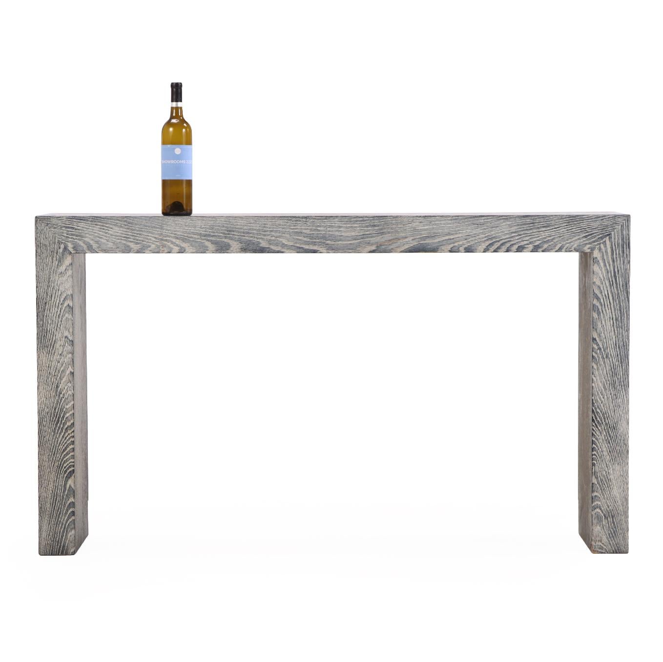 A French Dark Cerused Oak Console Table, C. 1975. For Sale 2