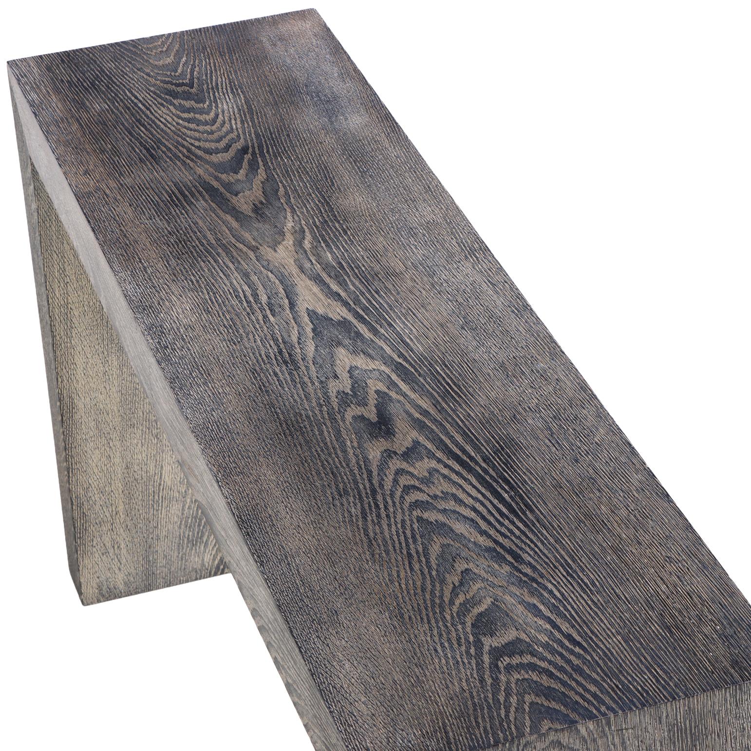 A French Dark Cerused Oak Console Table, C. 1975. For Sale 3