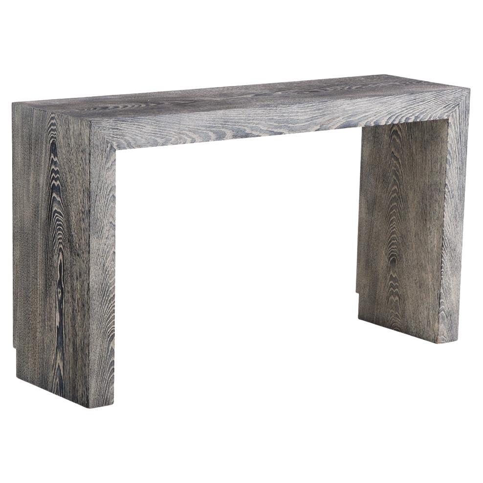 A French Dark Cerused Oak Console Table, C. 1975. For Sale