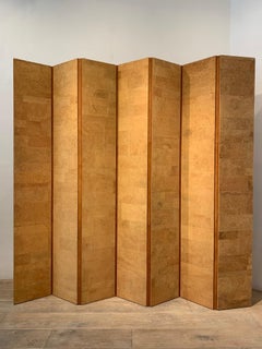 A French Decorative Cork Screen, 1970s