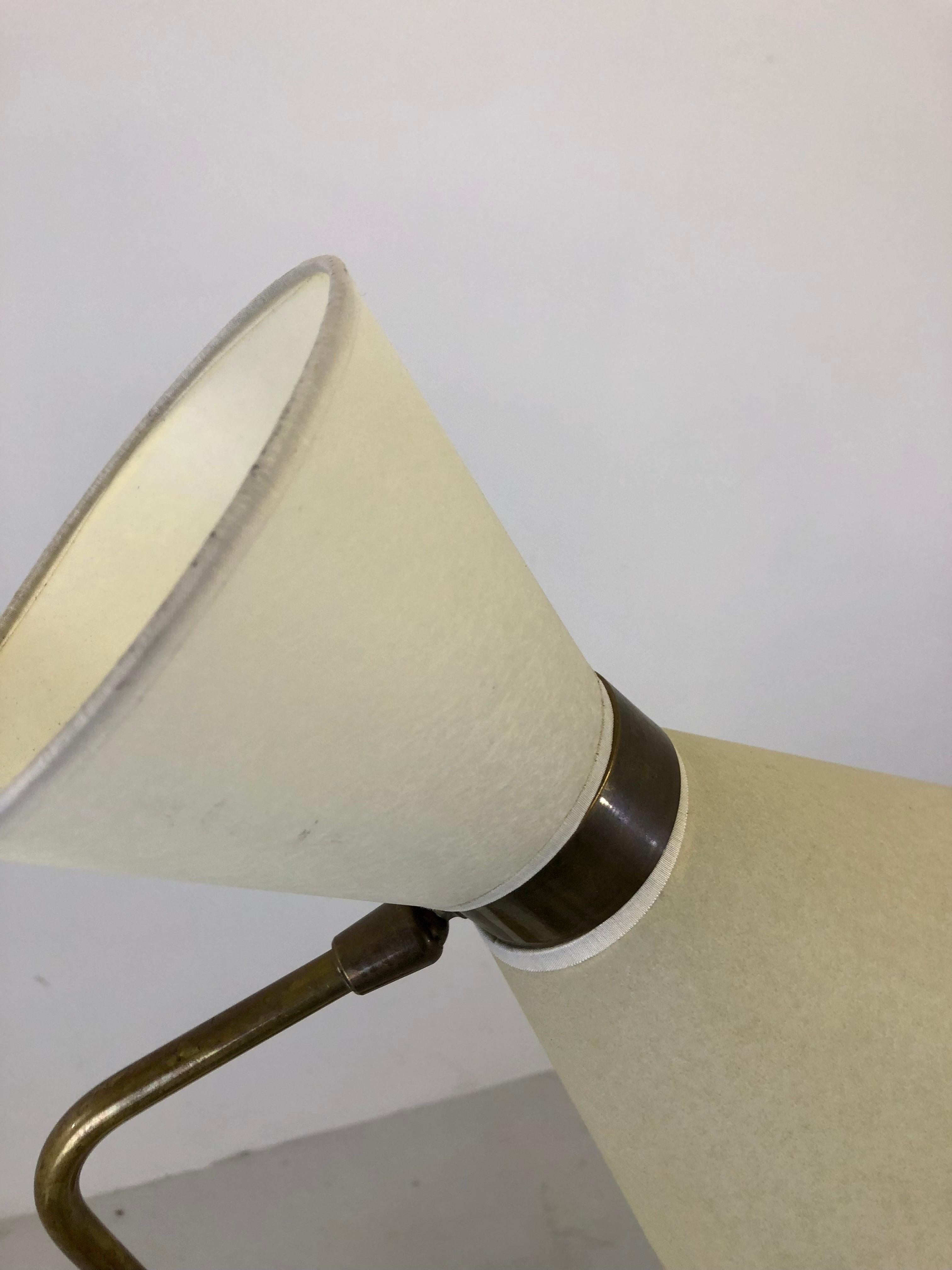 Brass French Diabolo Table Lamp, 1950 For Sale