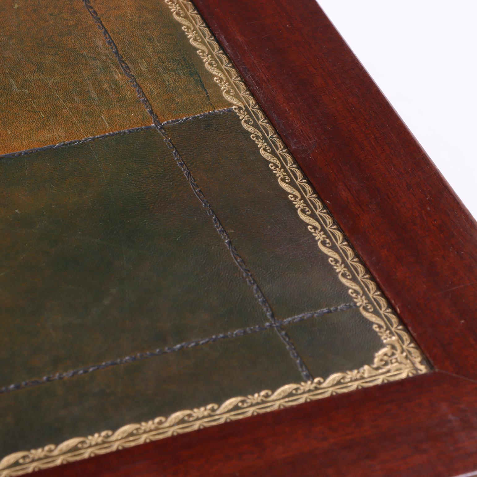 20th Century A French Directoire style Leather Top Mahogany Writing Desk, C. 1950. For Sale