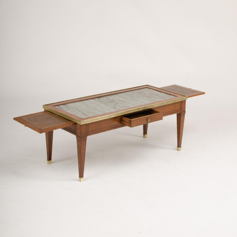 French Directoire Style Mahogany Coffee Table, circa 1940 For Sale 2