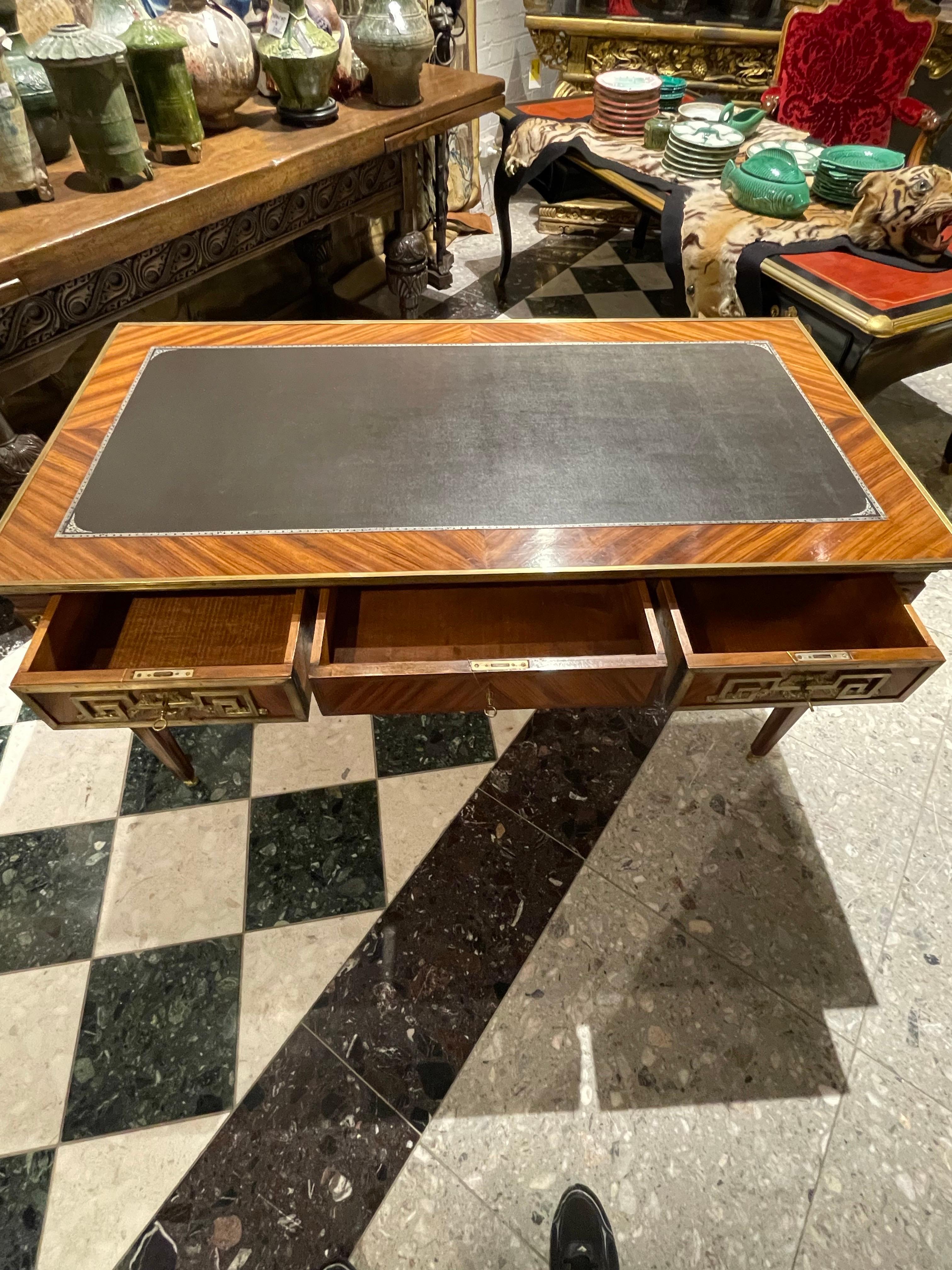 Bureau de style Directoire en marqueterie d'orfèvrerie, début du 20e siècle en vente 3