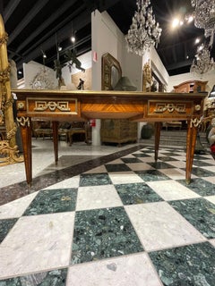 A French Directoire Style Ormolu Parquetry Bureauplat, Early 20th Century