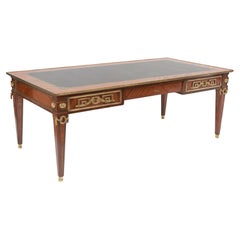 Antique A French Directoire Style Ormolu Parquetry Bureauplat, Early 20th Century