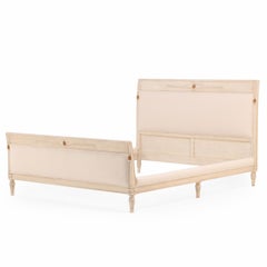 A French Directoire Style Painted and Carved Queen Bed, C. 1950.