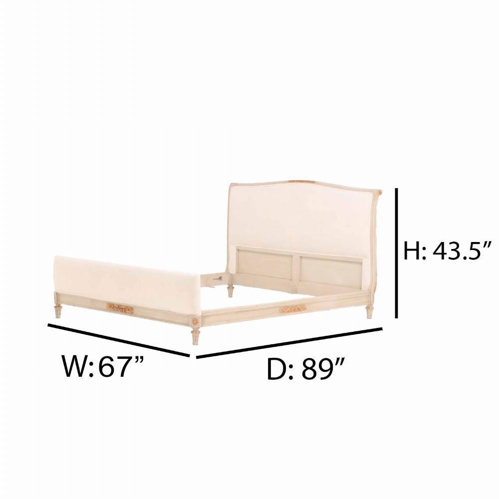 A French Directoire style Queen size bed, C. 1930. In Good Condition In Philadelphia, PA