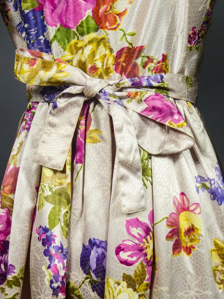 1970s French Pretty Print Dress & Jacket