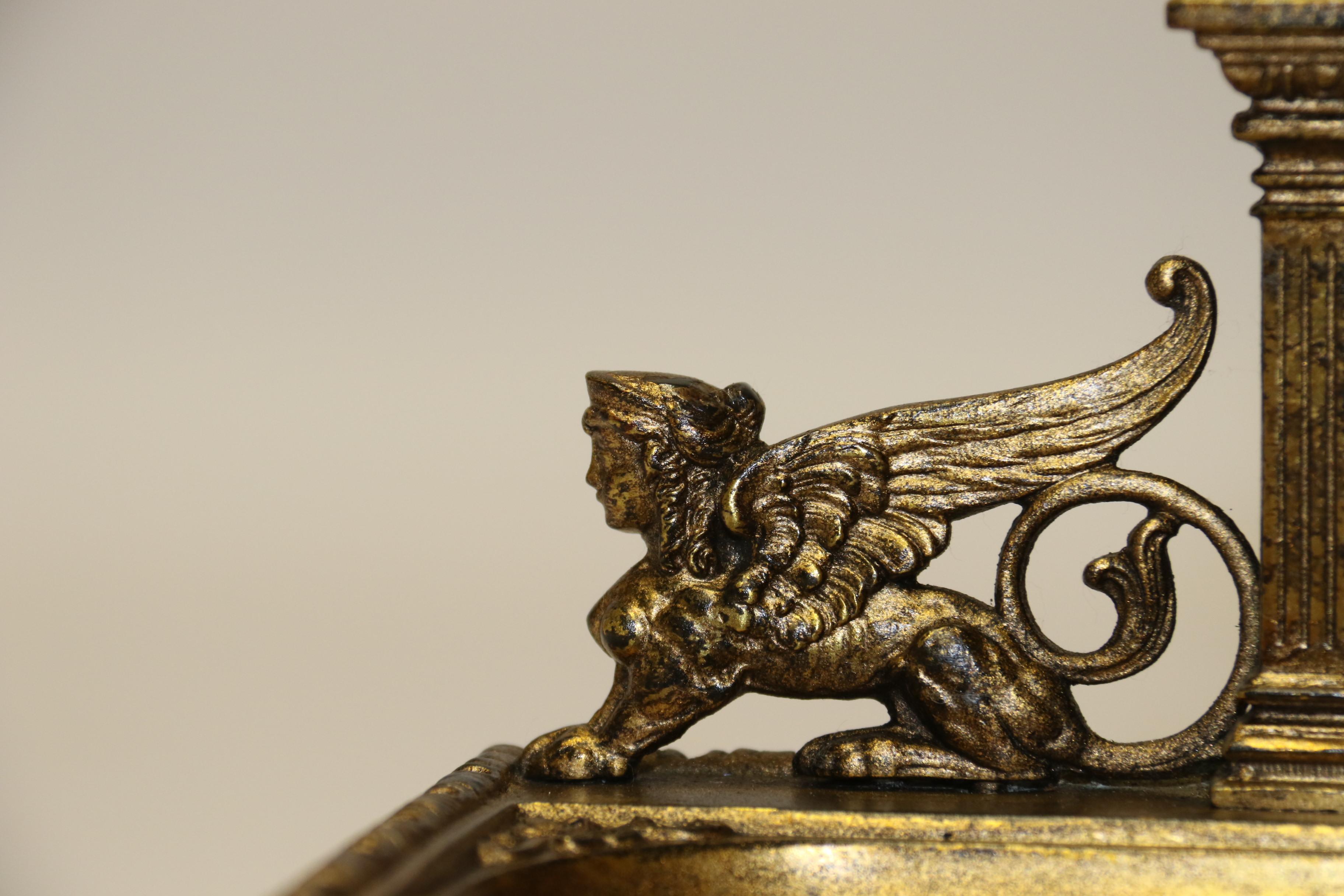 French Early 19th Century Bronze Grecian Style Pen and Ink Stand, circa 1830 For Sale 4