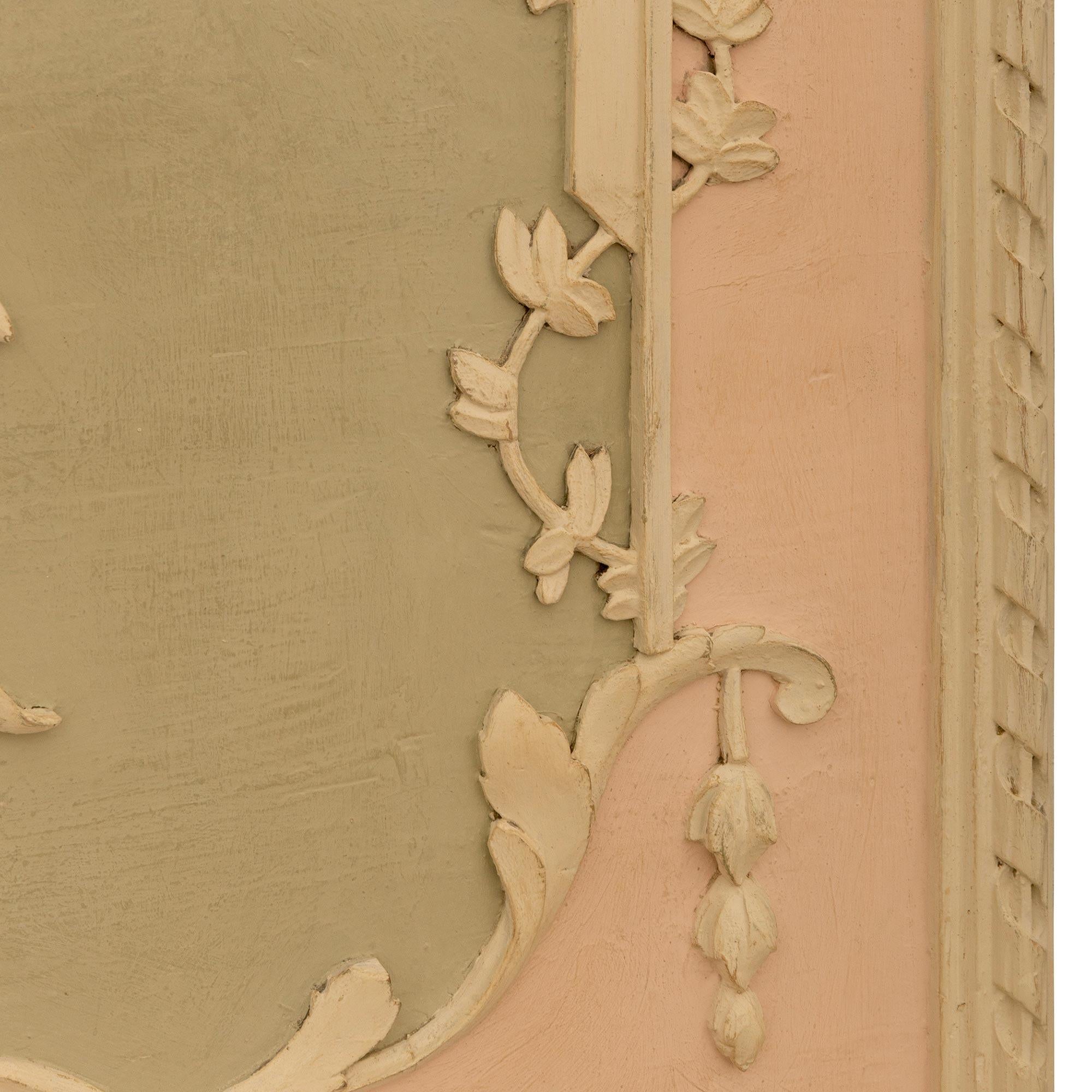 A French early 19th century Louis XVI st. patinated Wood wall panel For Sale 2