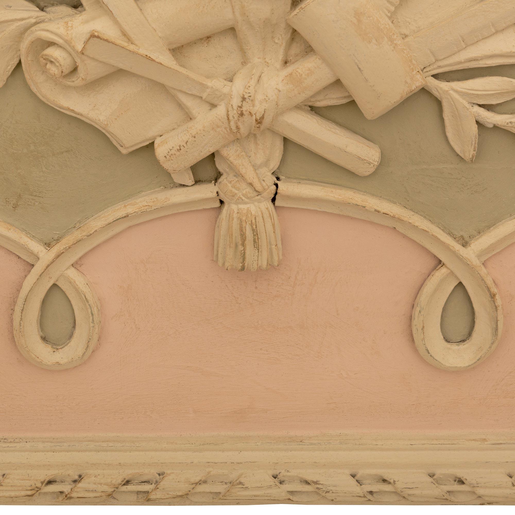 A French early 19th century Louis XVI st. patinated Wood wall panel For Sale 3