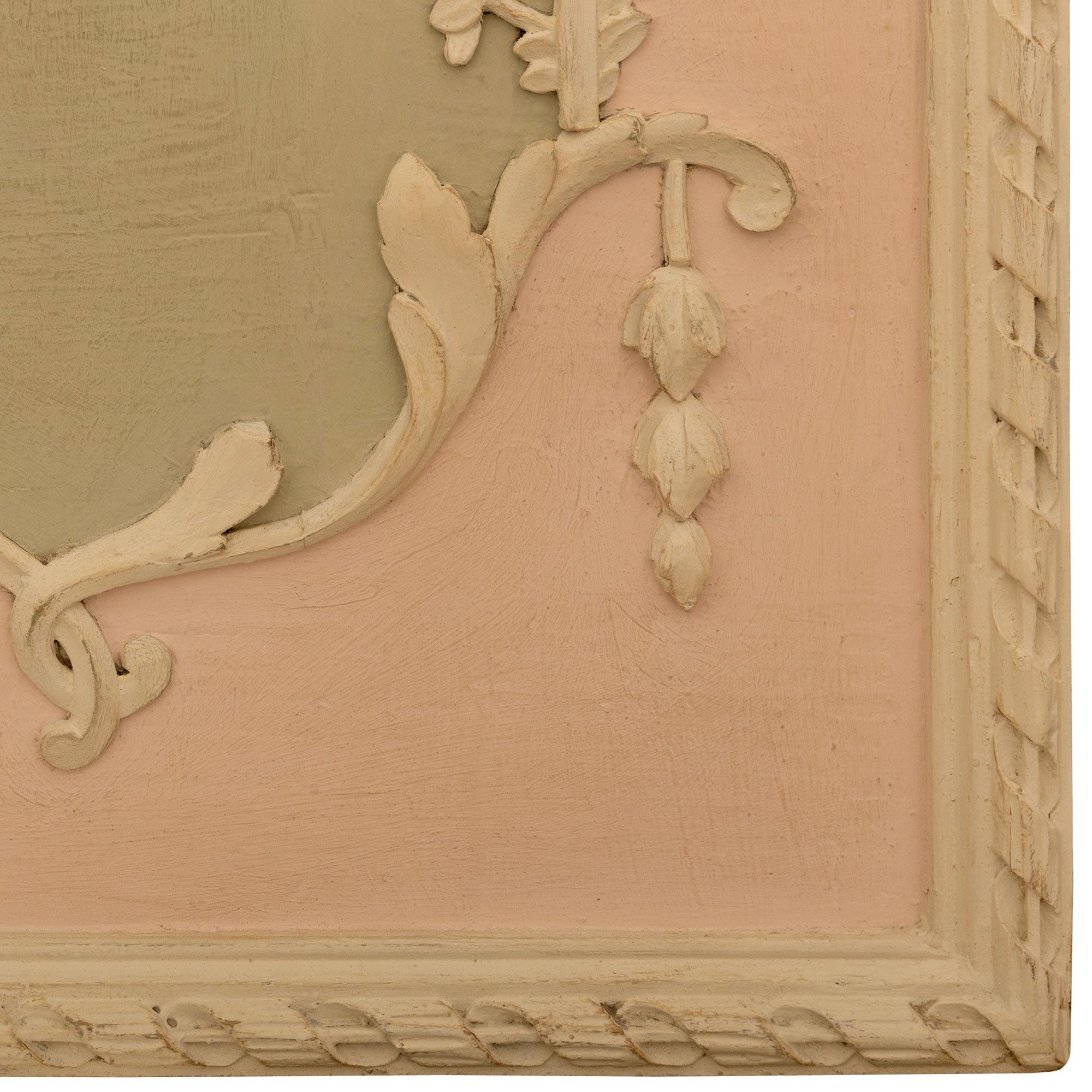 A French early 19th century Louis XVI st. patinated Wood wall panel For Sale 4