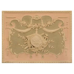 Panel mural francés de madera patinada de principios del siglo XIX de estilo Luis XVI
