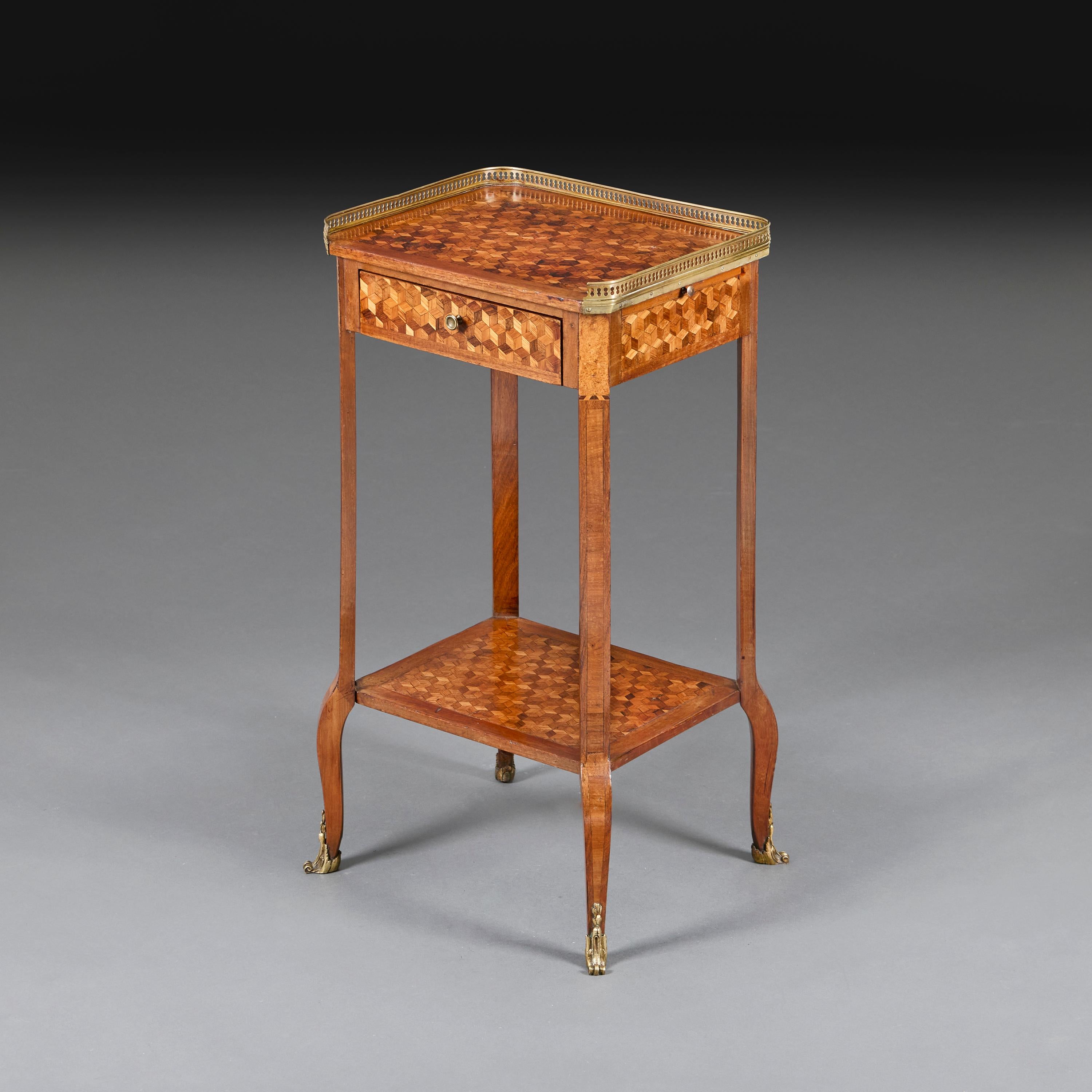 A French Early 19th Century Parquetry Table For Sale 1