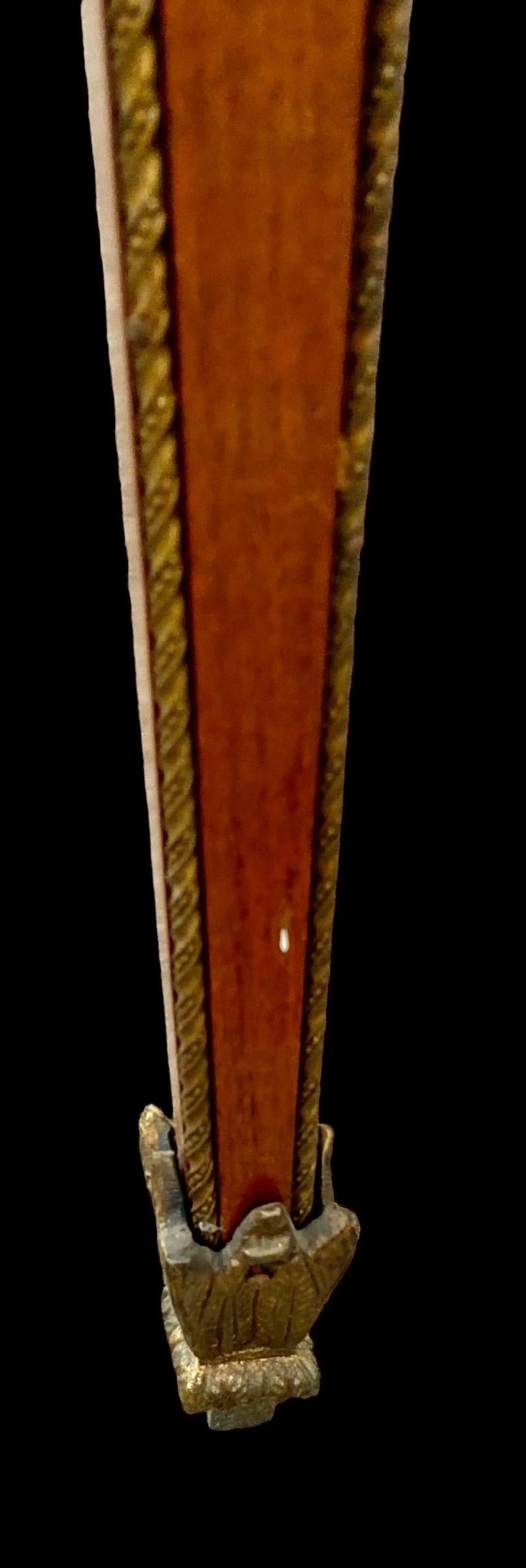 French Early 20th C. Louis XVI St. Mahogany, Ormolu and Marble Console Table 8