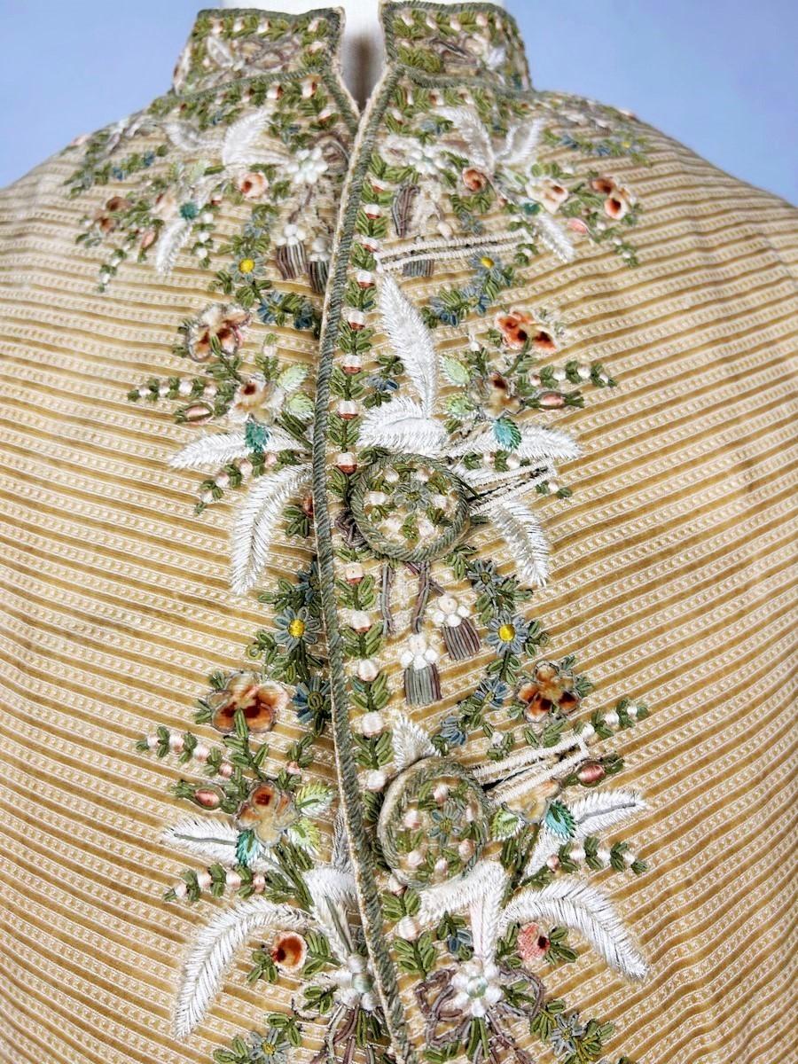 embroidered velvet waistcoat