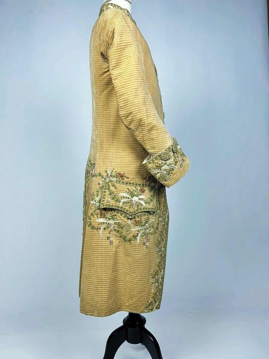 A French Embroidered Velvet Court Habit and Waistcoat Circa 1780 2