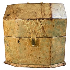 Antique A French Empire Gilt-tooled Morocco Leather Box