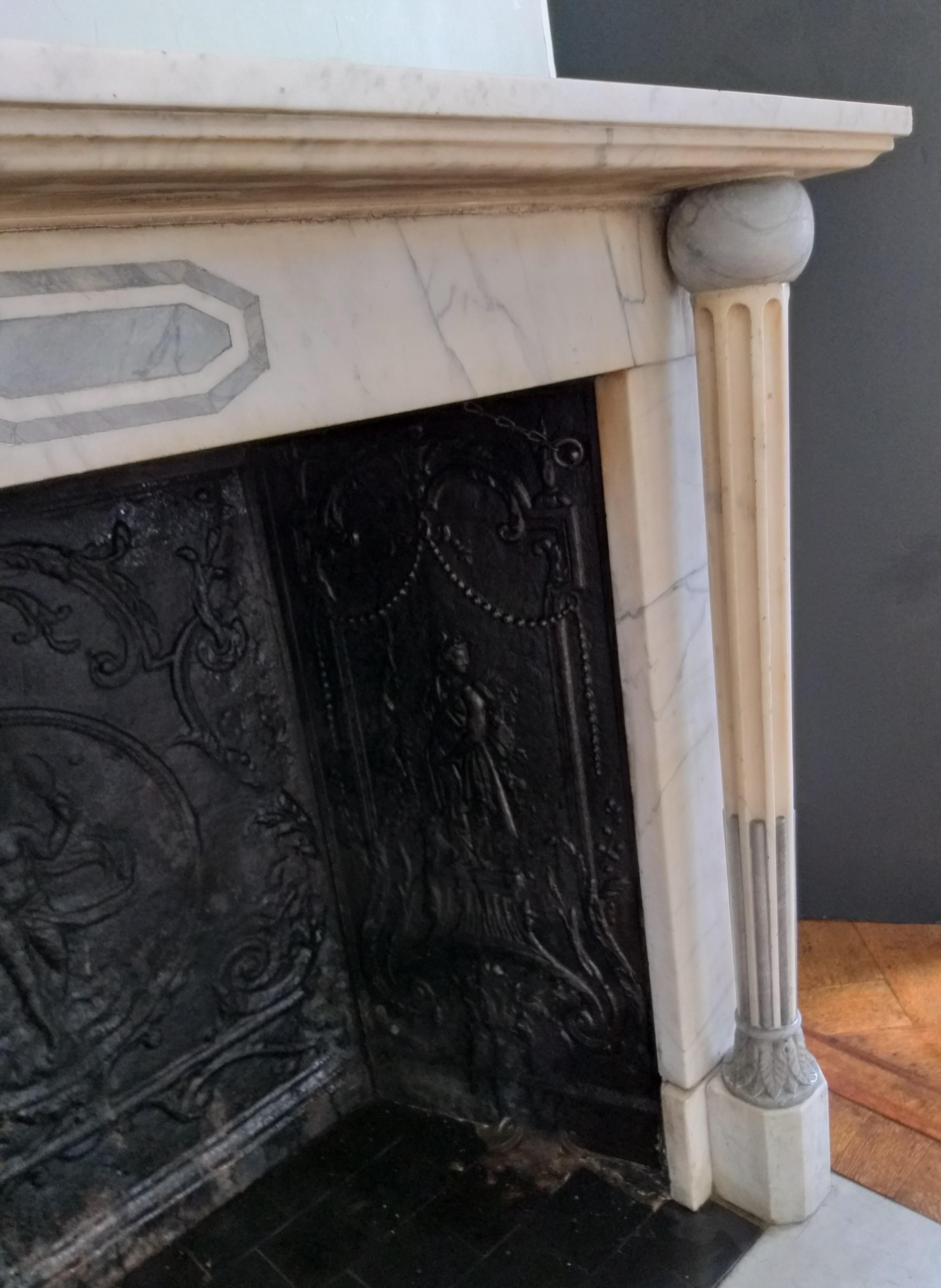 Empire  EMPIRE Marble Fireplace Epoque  For Sale