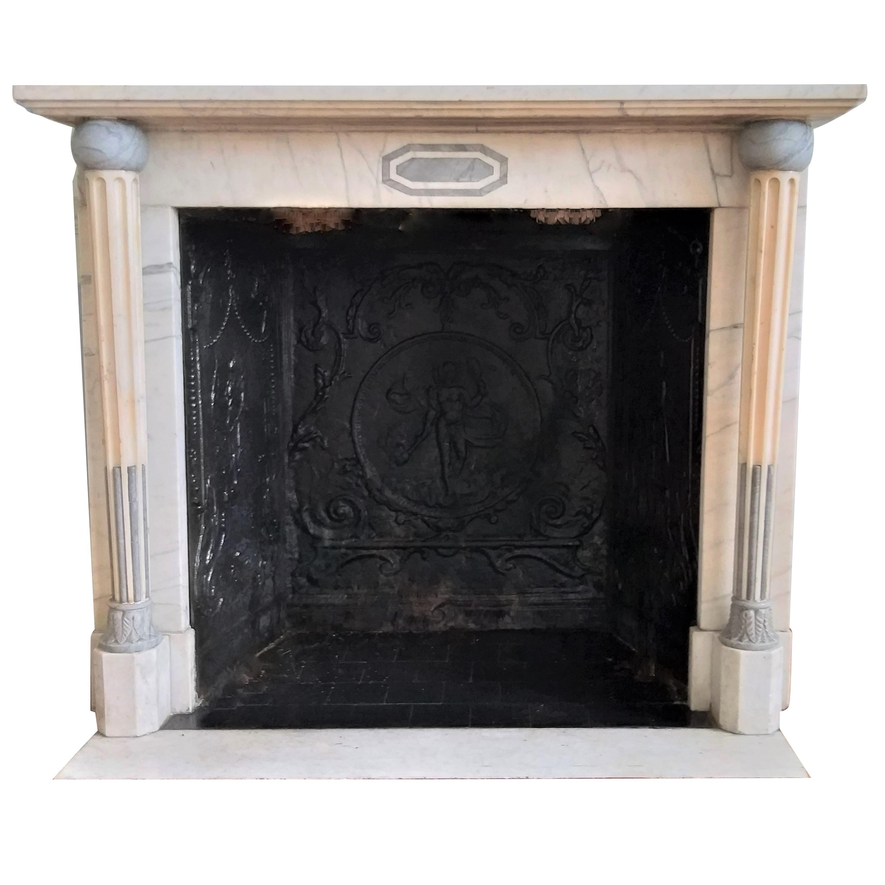  EMPIRE Marble Fireplace Epoque  For Sale