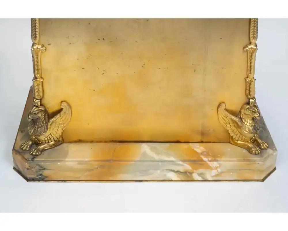 A French Empire Ormolu Bronze Mantle Clock after Percier et Fontaine For Sale 4