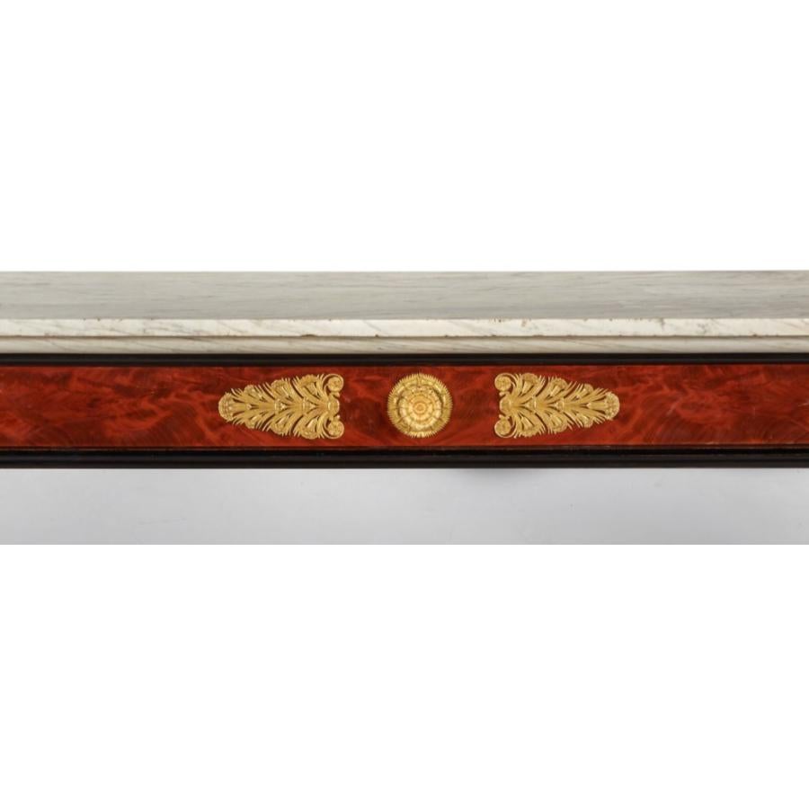 Russian Empire Ormolu-Mounted Mahogany Console Table Cupboard, Circa 1825 1